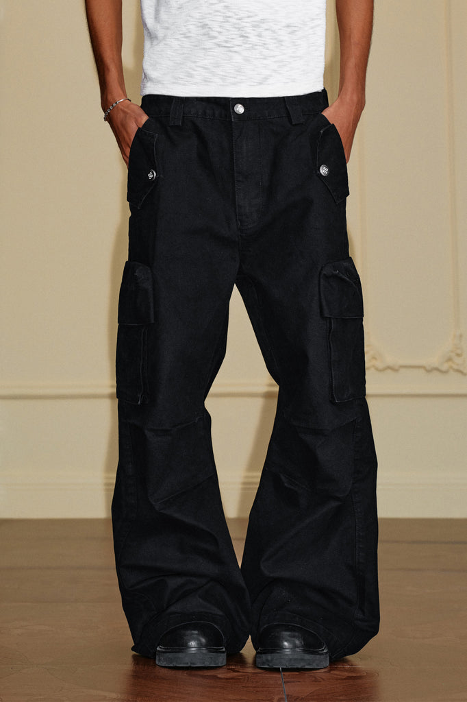 YADCREW FLARED LOOSE CARGO PANTS – Baroque Galleria