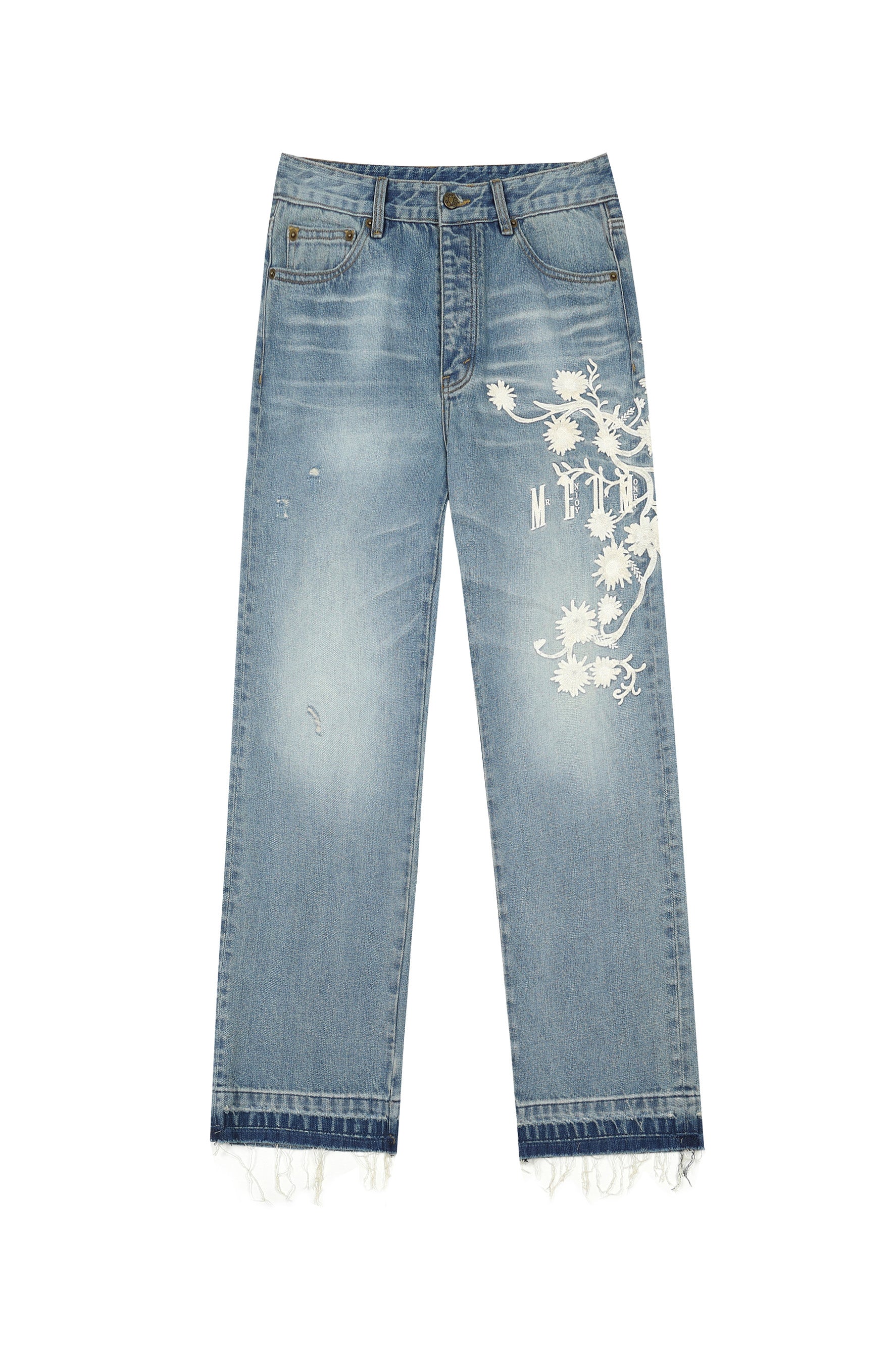 MEDM FLORAL JEANS