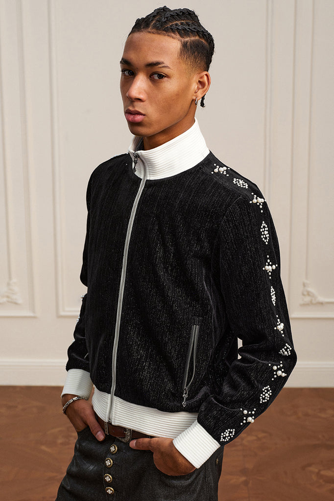 YADCREW VELVET PEARL JACKET – Baroque Galleria