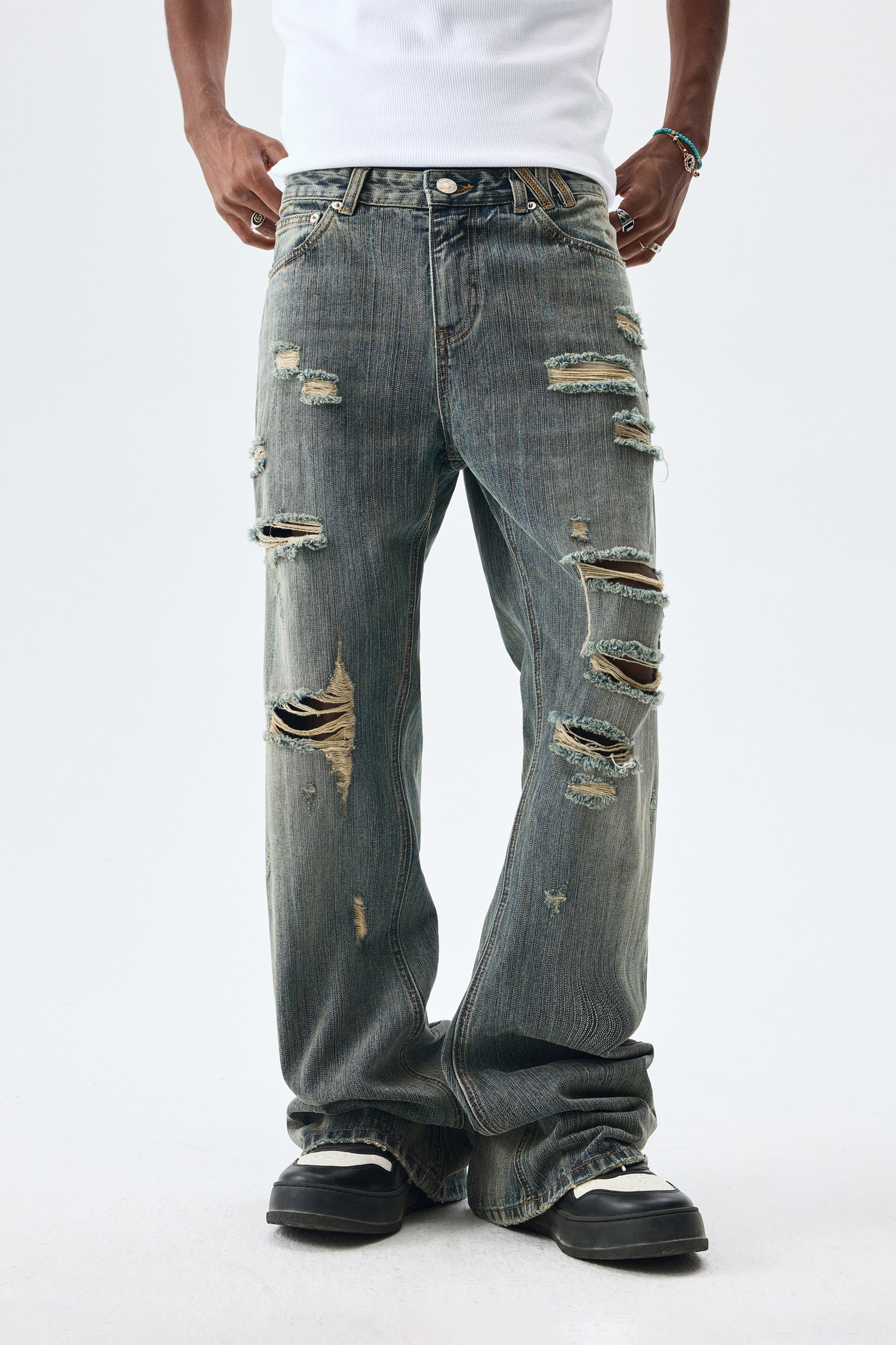 BAROQUE GALLERIA デニムパンツ　ビーズ PANTS – Baroque Galleria