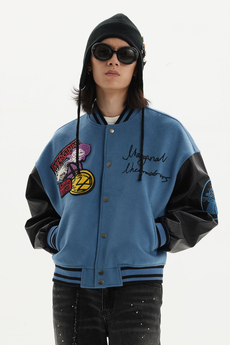 MRGS PATCHES VARSITY JACKET – Baroque Galleria