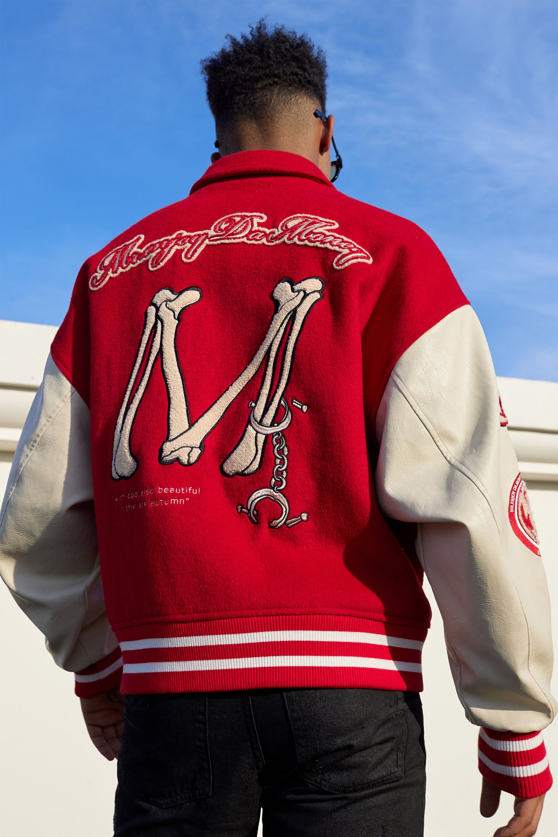 MEDM EMBROIDERY BASEBALL JACKET