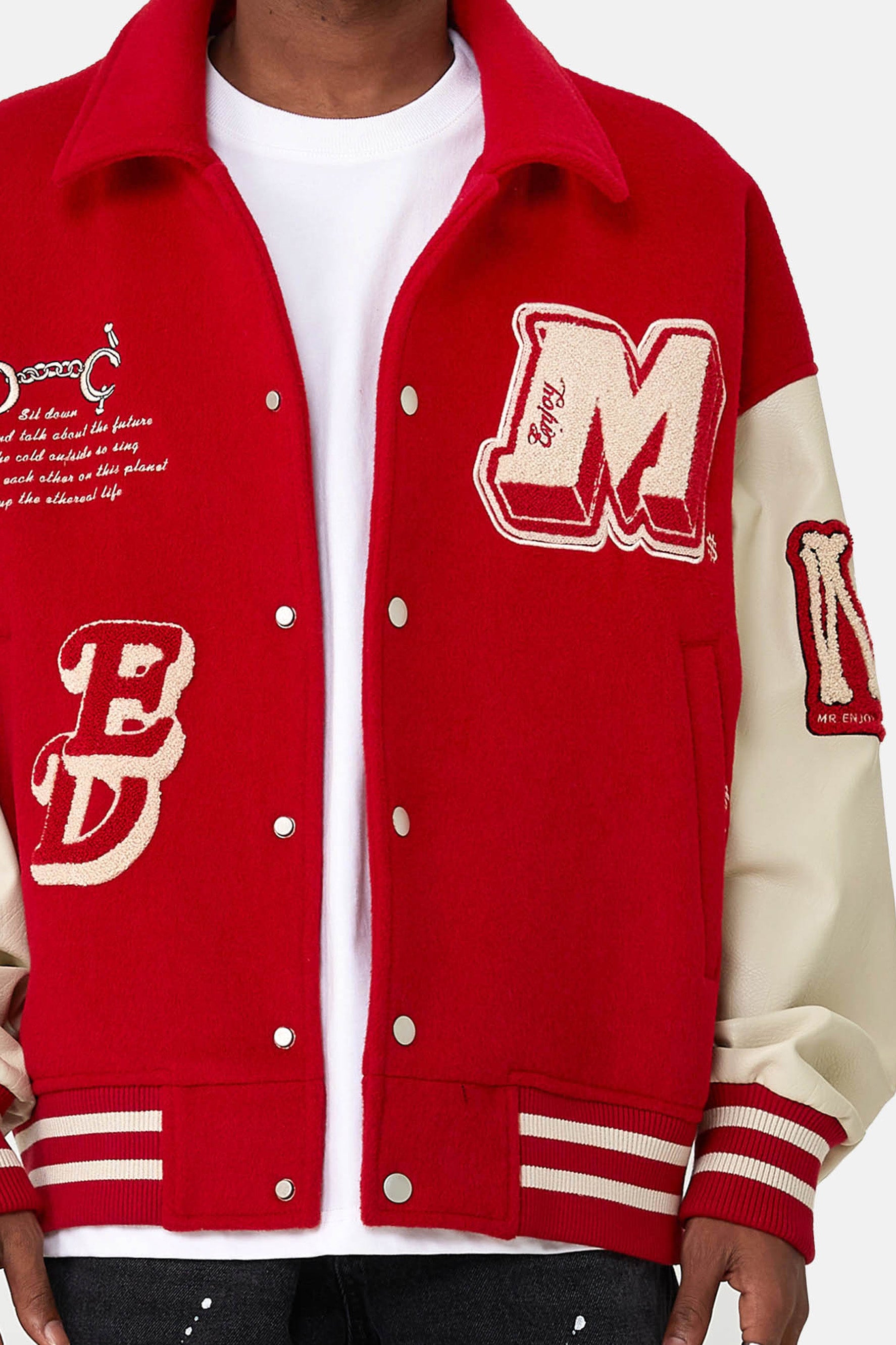 MEDM EMBROIDERY BASEBALL JACKET