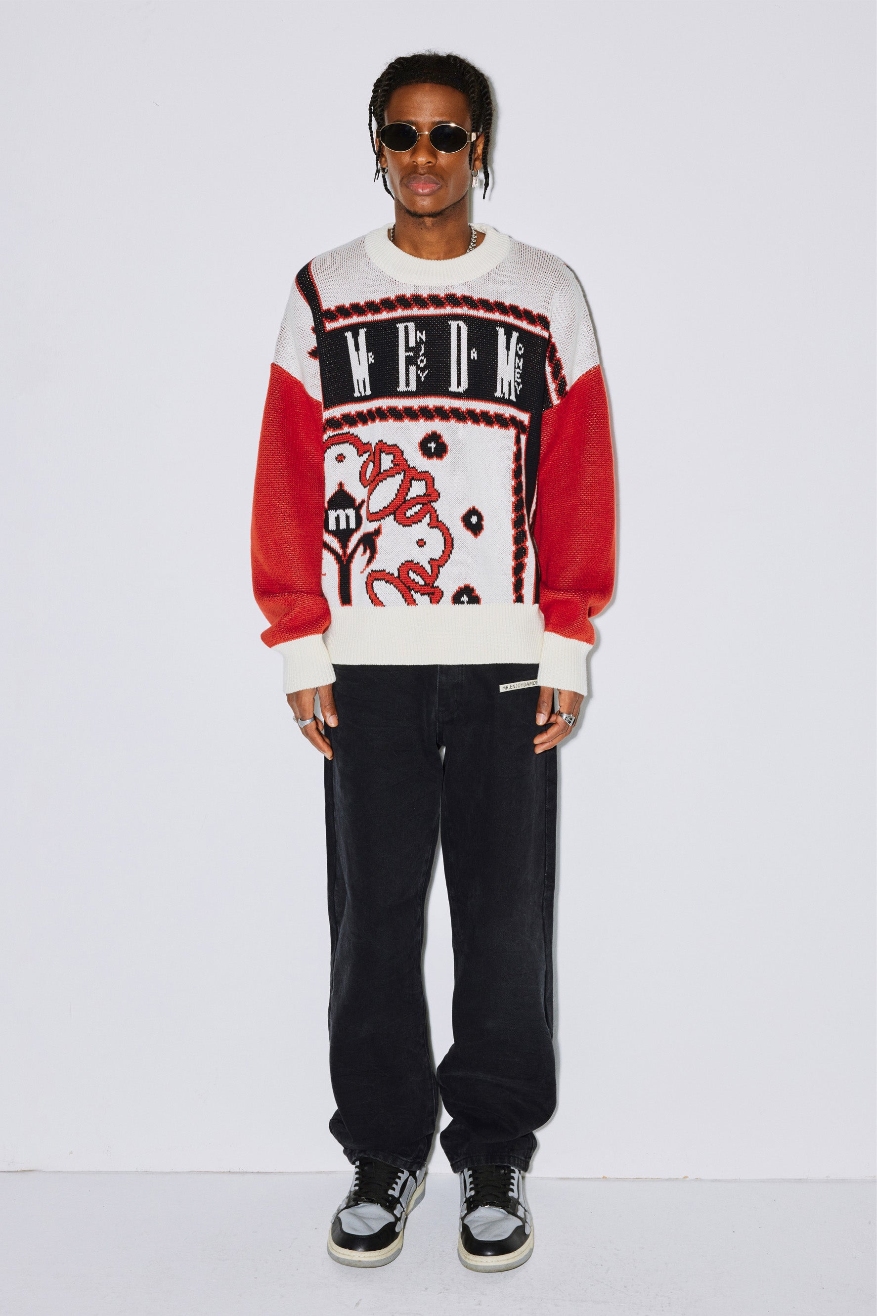 MEDM LOGO KNITTED SWEATER – Baroque Galleria