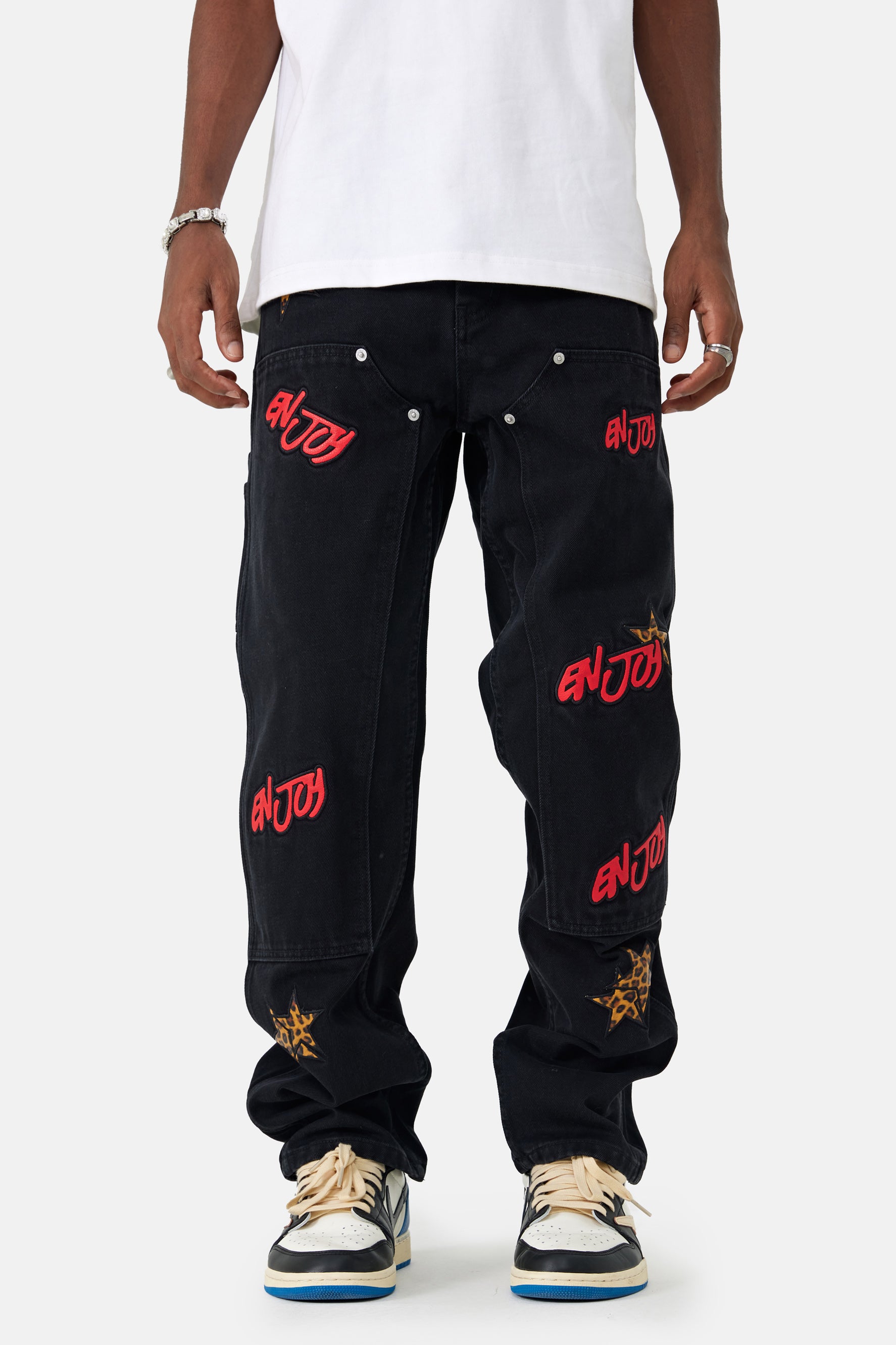 MEDM STAR DENIM PANTS – Baroque Galleria
